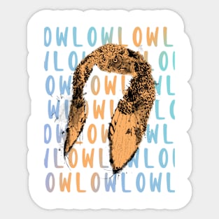 Flying Owl Sticker